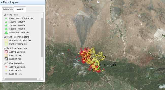 Bluecut Fire 2016 MAPS & Update on Containment: Cause of Blaze and