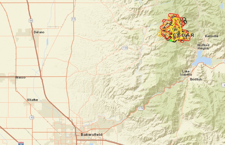 Cedar Fire Maps Kern County Orders Mandatory Evacuation As Blaze