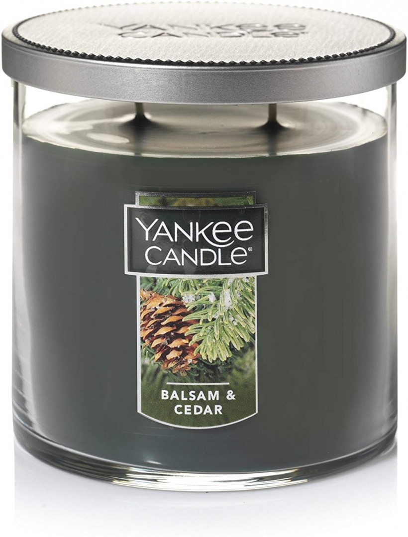 Yankee Candle Medium 2-Wick Tumbler Candle, Balsam & Cedar