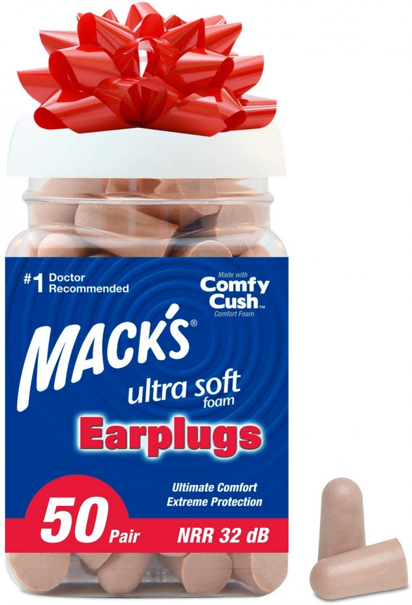 Mack's Ultra Soft Foam Earplugs, 50 Pair - 32dB Highest NRR, Comfortable Ear Plugs for Sleeping, Snoring, Travel, Concerts, Studying, Loud Noise, Work