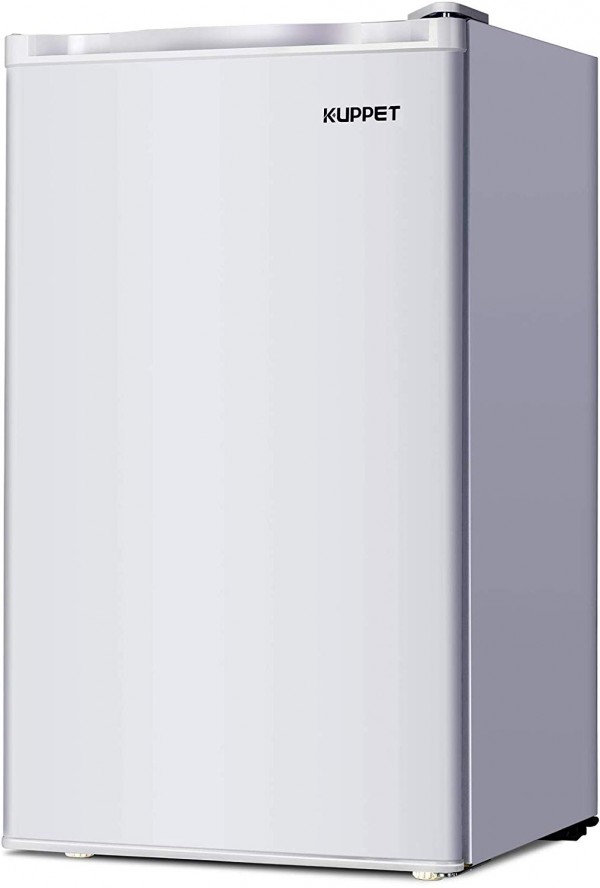 Kuppet-Mini Refrigerator Compact Refrigerator-Small Drink Food Storage Machine for Dorm, Garage, Camper, Basement or Office, Single Door Mini Fridge, 3.2 Cu.Ft