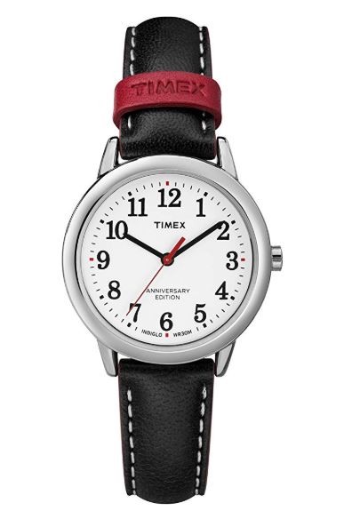 Timex Women's Easy Reader Leather Strap 30mm Watch