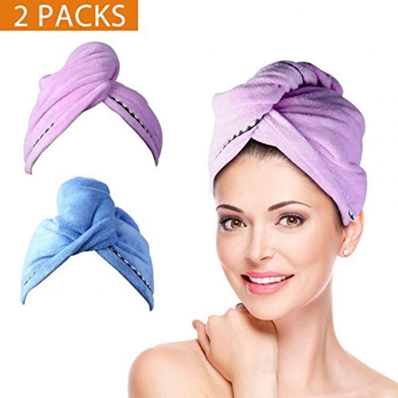 Duomishu 2 Pack Drying Bath Shower Head Towel
