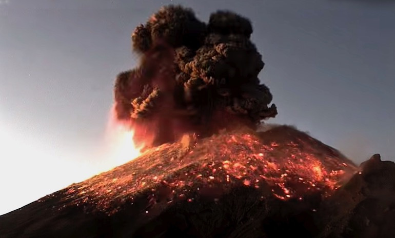 Mexico's Most Active Volcano Erupts Violently, See Actual Footage Here ...