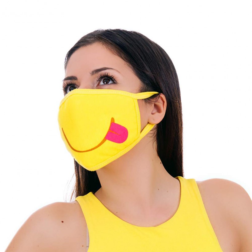 Tongue Out Premium Cotton Pollution Filter Face Mouth Mask 