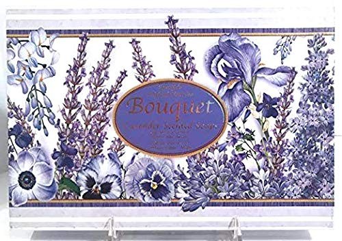 Saponificio Artigianale Fiorentino Lavender Bouquet Luxury Bath Soap from Italy Large Gift Set