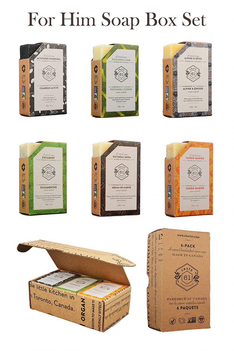 Crate 61 For Him Soap 6-Pack Box Set