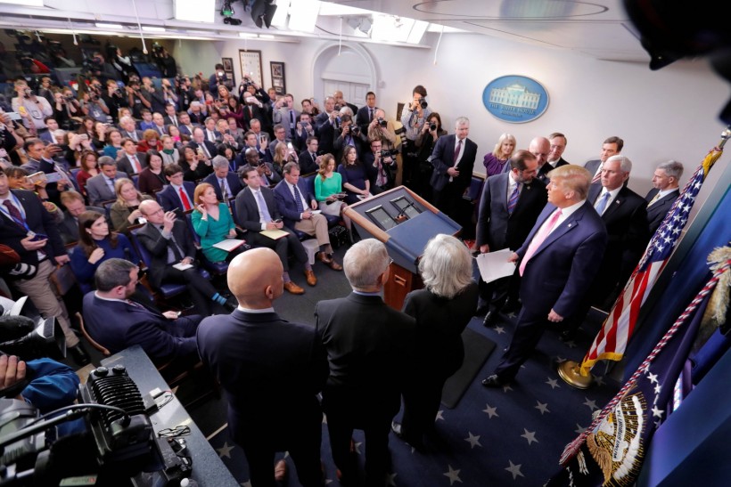 U.S. President Trump holds news conference on the coronavirus outbreak at the White House in Washington