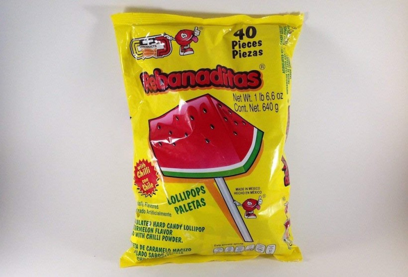 Vero rebanadas of Watermelon Chili Covered Watermelon Flavored Lollipops, 40 Pieces Authentic Mexican Candy