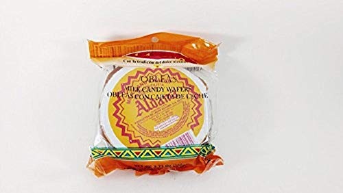 Aldama Obleas Con Cajeta (Large Milk Candy Wafers) 5pc in Pack Authentic Mexican Candy 