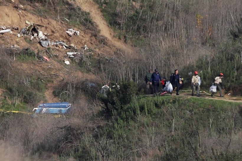 Wreckage of helicopter crash that killed Kobe Bryant