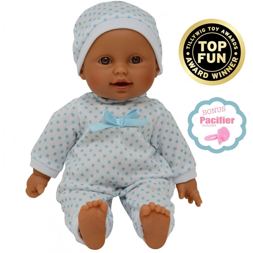 New York Doll Collection 11-inch Soft Body Hispanic Newborn Baby Doll