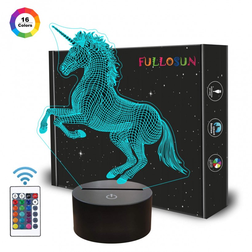 Unicorn 3D Night Light by Fullosun