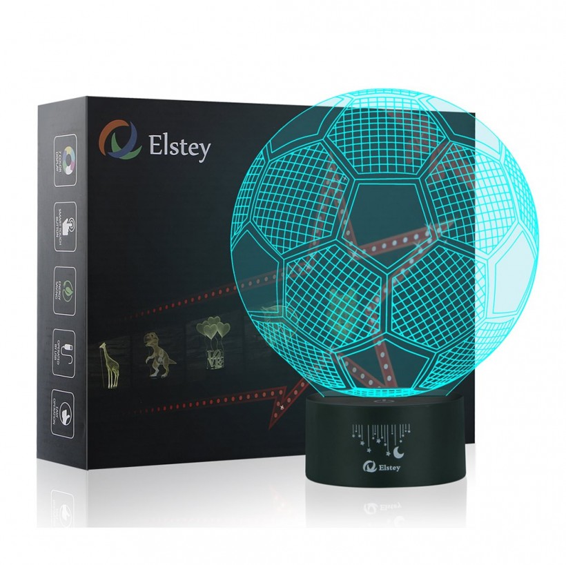 3D Soccer Night Light by Elstey