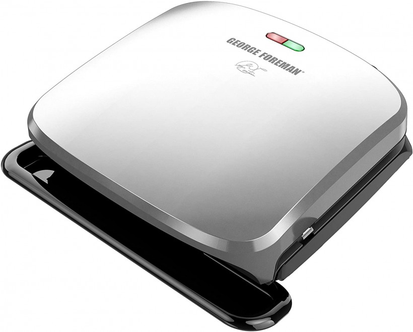  George Foreman 4-Serving Removable Plate Grill and Panini Press, Platinum, GRP3060P
