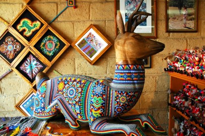 Deer, Beaded Huichol Art, Puerto Vallarta, Jalisco, Mexico