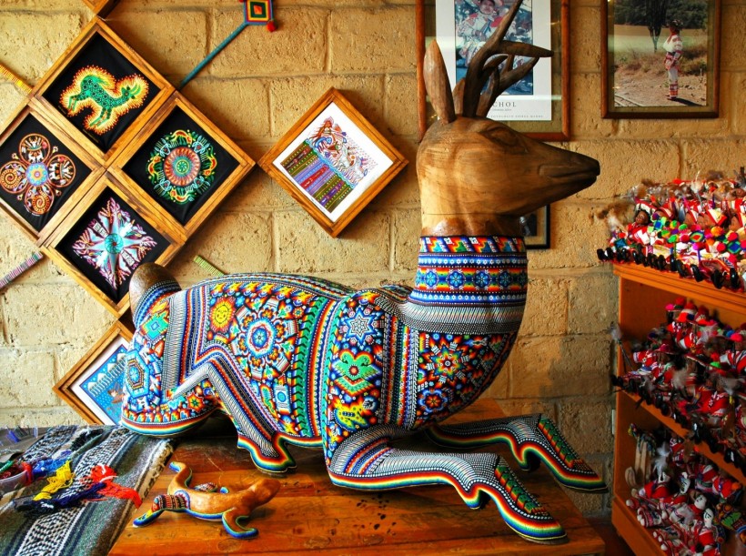 Deer, Beaded Huichol Art, Puerto Vallarta, Jalisco, Mexico
