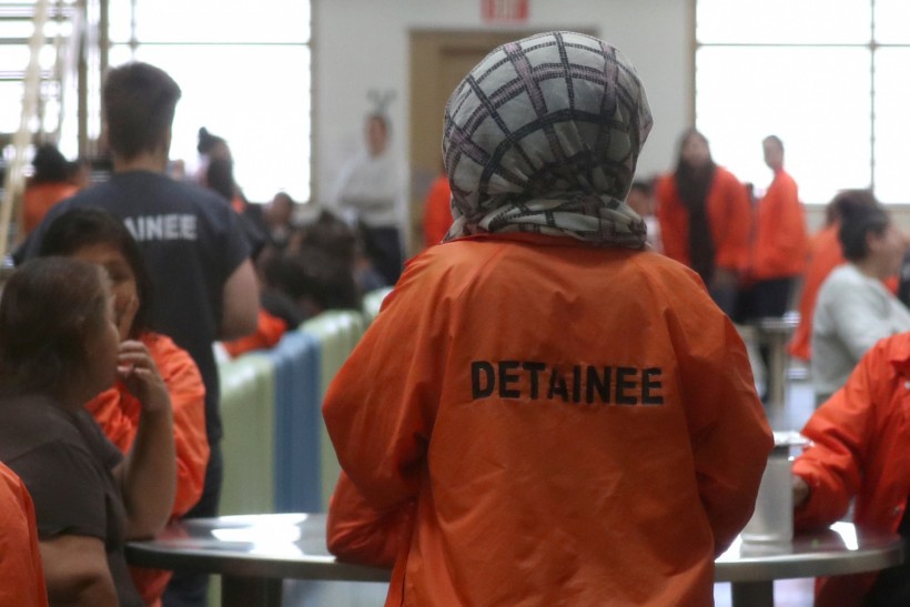 FILE PHOTO: Detainees are seen at Otay Mesa immigration detention center in San Diego