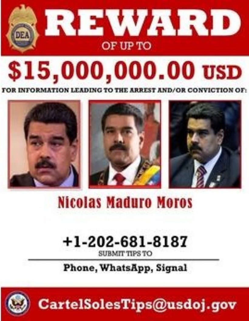 Wanted Poster for Nicolas maduro