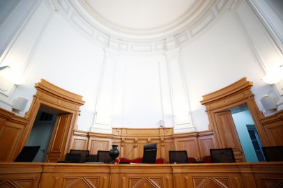 Trial of retired French surgeon Joel Le Scouarnec at the courthouse in Saintes
