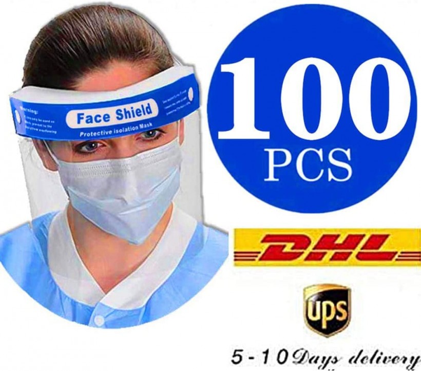 100-Pack FDA Approved Face Shields