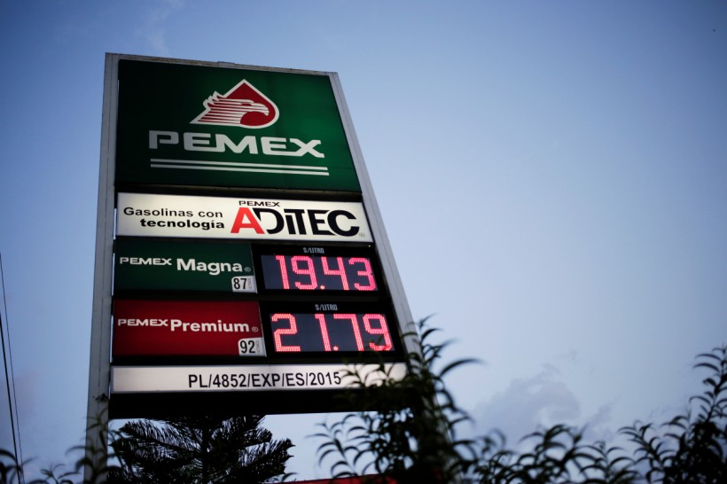 A sign of state-owned company Petroleos Mexicanos