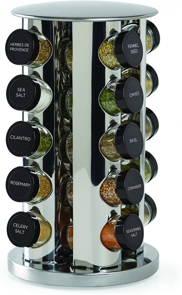 Belwares Spice Rack Stand Holder - 12 Bottles Countertop Species Organizer  - Keeps a Dozen Flavors Close at Hand (Spices Not Included)