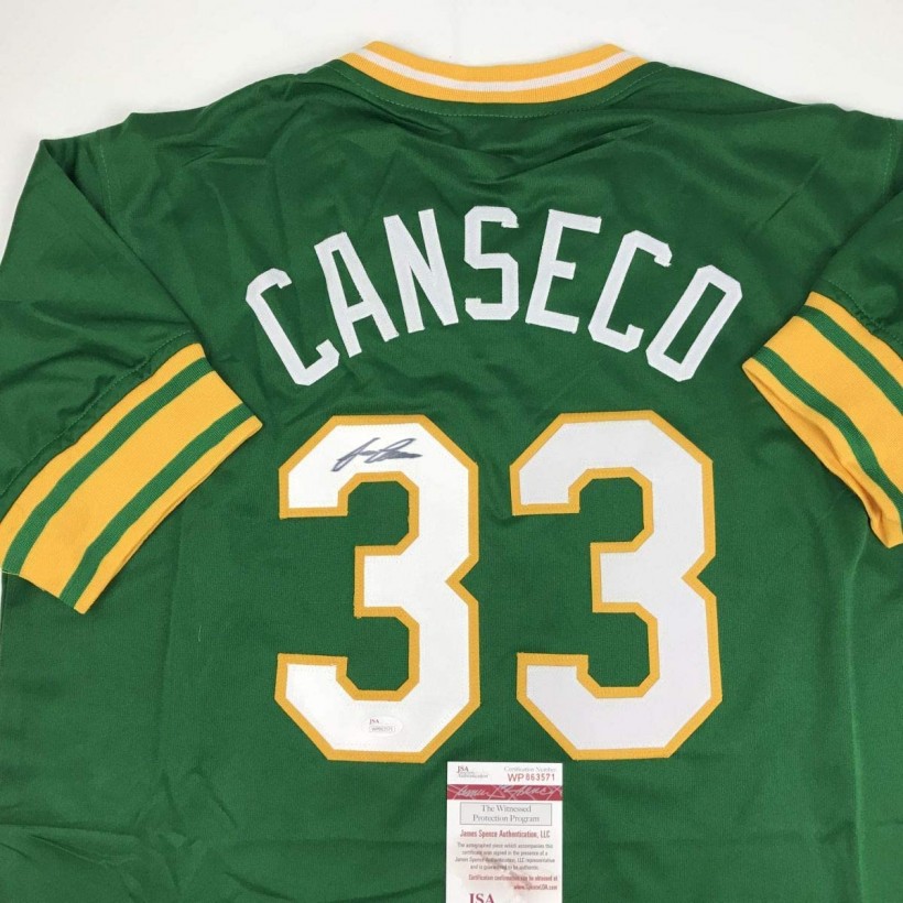 Oakland Green José Canseco Signed Jersey
