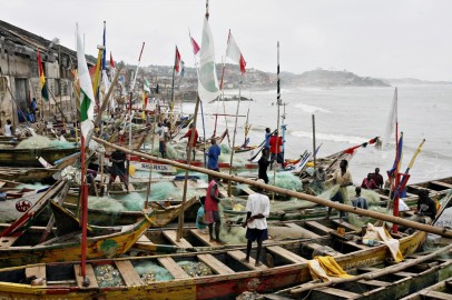Local fishing community in Ghana
