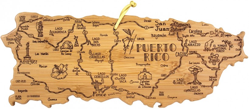  Totally Bamboo Puerto Rico Destination Bamboo Serving and Cutting Board