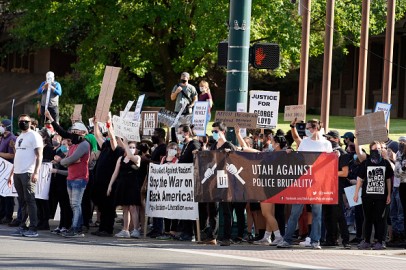 Black Lives Matter Activists And Protesters Supporting Police Hold Rallies In Provo, Utah
