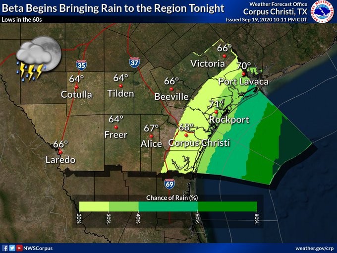 Beta Begins Bringing Rain to the Region Tonight