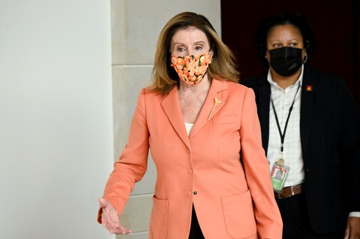 U.S. House Speaker Pelosi departs a news conference on Capitol Hill in Washington