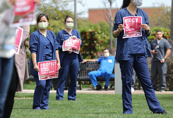 Nurses Protest At UCI Medical Center In CA About Lack Of Personal Protective Gear