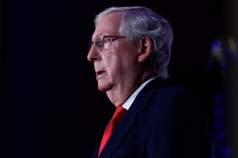 Senate Majority Leader Mitch McConnell (R-KY) holds a post election news conference as he declares victory, in Louisville