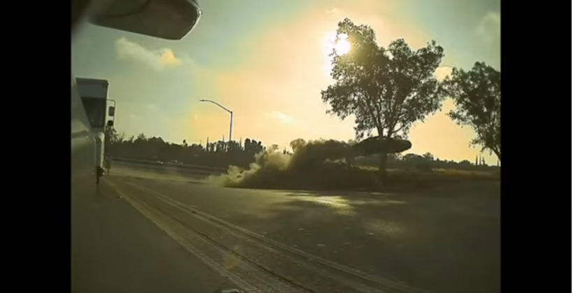 WATCH: Car Flies off Highway, Goes Airborne in Modesto California