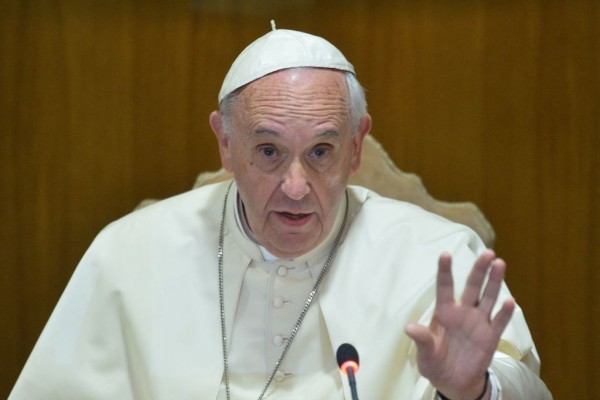 VATICAN-RELIGION-CLIMATE-TRAFFICKING-MAYORS-SUMMIT-POPE