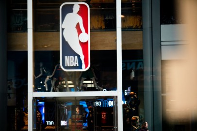 NBA Logo on New York City 
