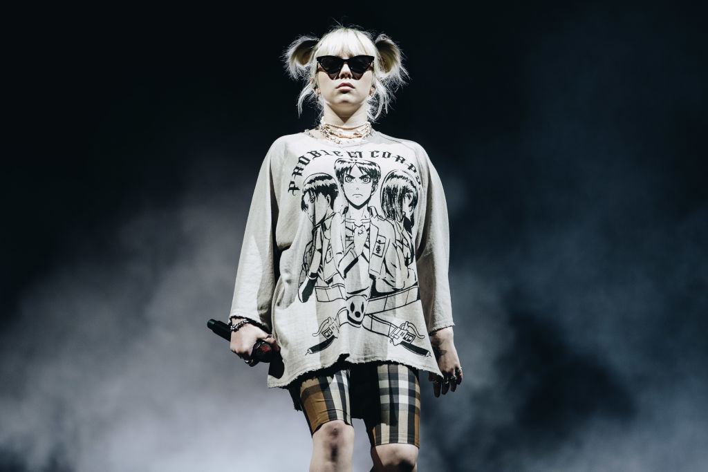 Billie Eilish's blue hair and outfit at the 2019 Austin City Limits Music Festival - wide 9