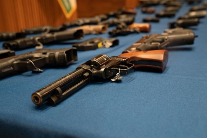 Confiscated guns on display