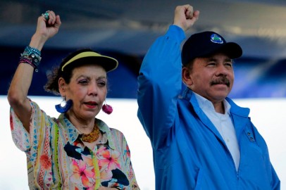 Nicaragua's Pres. Daniel Ortega and Vice Pres. Rosario Murillo