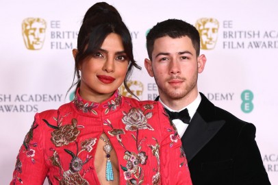 Priyanka Chopra and Nick Jonas on EE British Academy Film Awards 