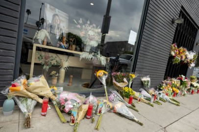 Flowers placed outside Croft House After Brianna Kupfer Stabbing 