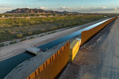 Arizona Gov. Doug Ducey Builds U.S.-Mexico Border Barrier Using Shipping Crates