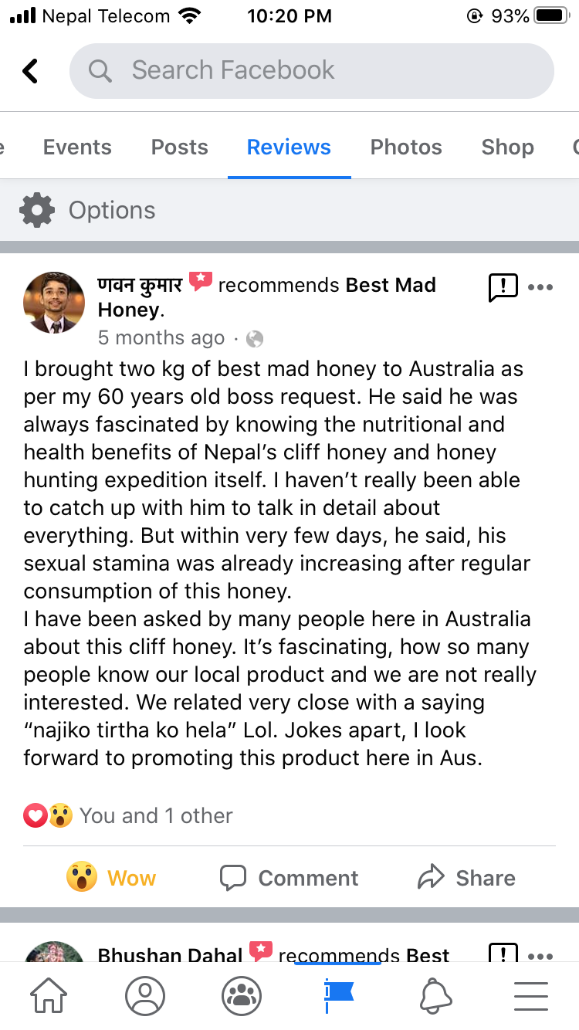What people say about Mad Honey from Nepal