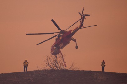 Helicopter Responding to Brush Fire in Riverside County Crashes  