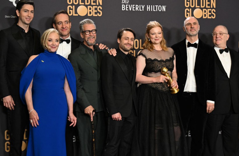 'Succession' cast at 81st Golden Globe Awards on Sunday, Jan. 7, 2024.