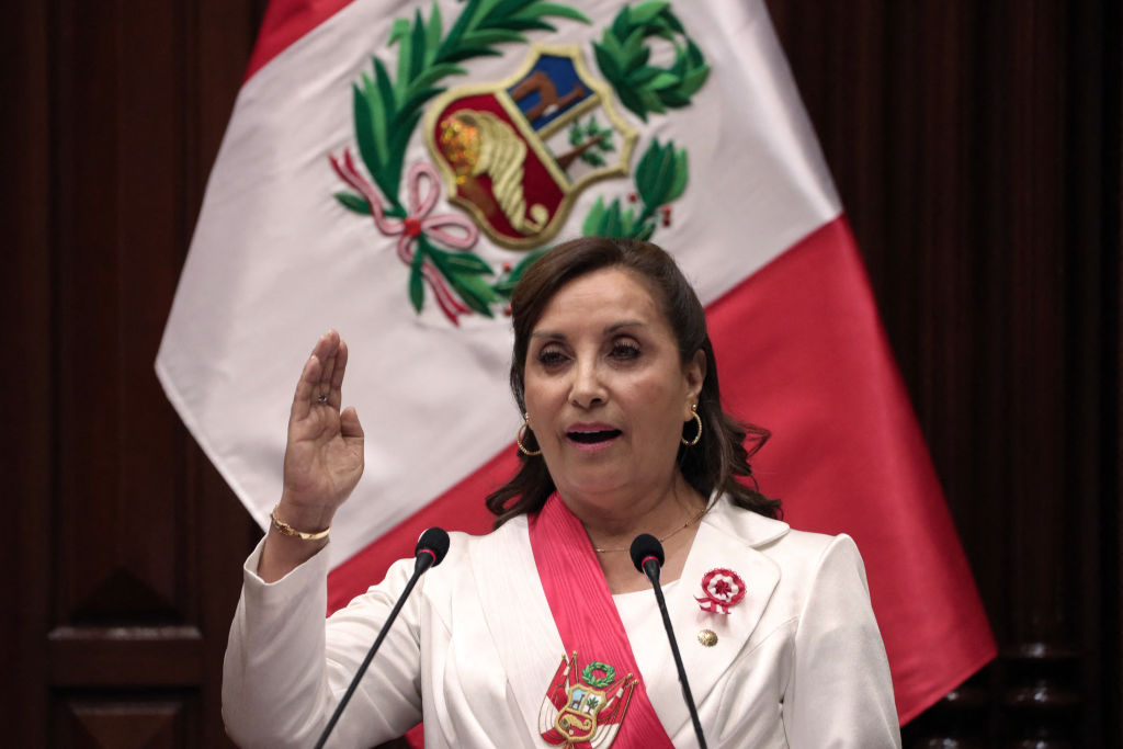 Peru President Dina Boluarte 'Grabbed and Shaken' by Protester in Ayacucho Where Protesters Were Killed in 2022