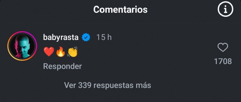 Baby Rasta´s comment of support.