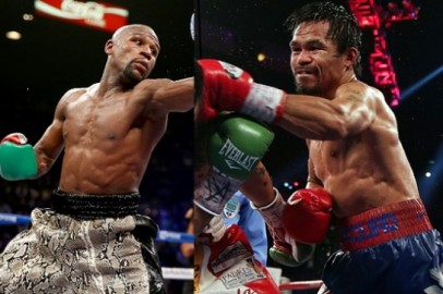 Welterweight Champions Manny Pacquiao and Floyd Mayweather Jr.